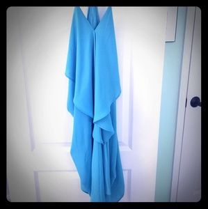 Teal dress Sz S with flowy racerback